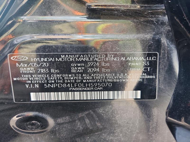 Продажа на аукционе авто 2020 Hyundai Elantra, vin: 5NPD84LF0LH595070, номер лота: 60433886
