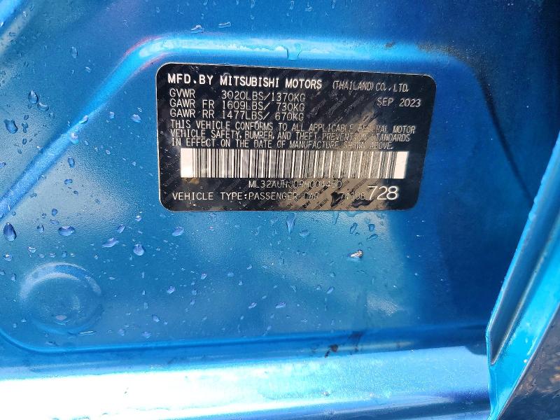 58917346 :رقم المزاد ، ML32AUHJ0RH004450 vin ، 2024 Mitsubishi Mirage مزاد بيع