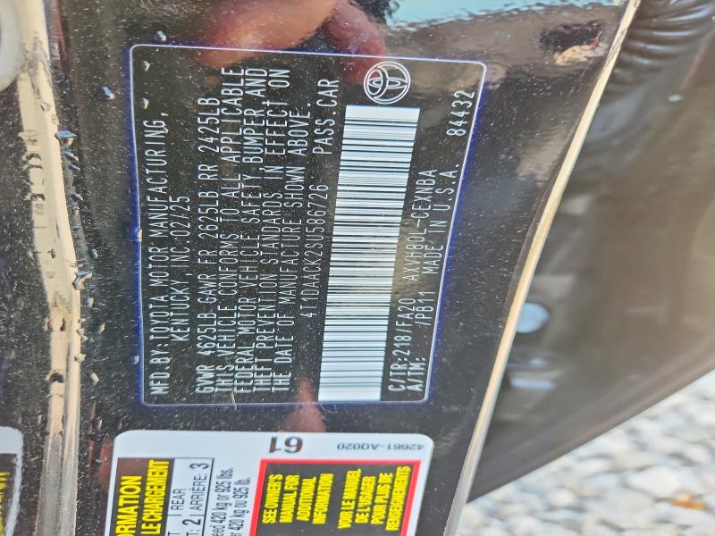 Продажа на аукционе авто 2025 Toyota Camry, vin: 4T1DAACK2SU586726, номер лота: 61534886