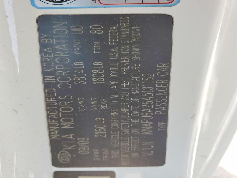 61025466 :رقم المزاد ، KNAFU6A26A5131162 vin ، 2010 Kia Forte مزاد بيع