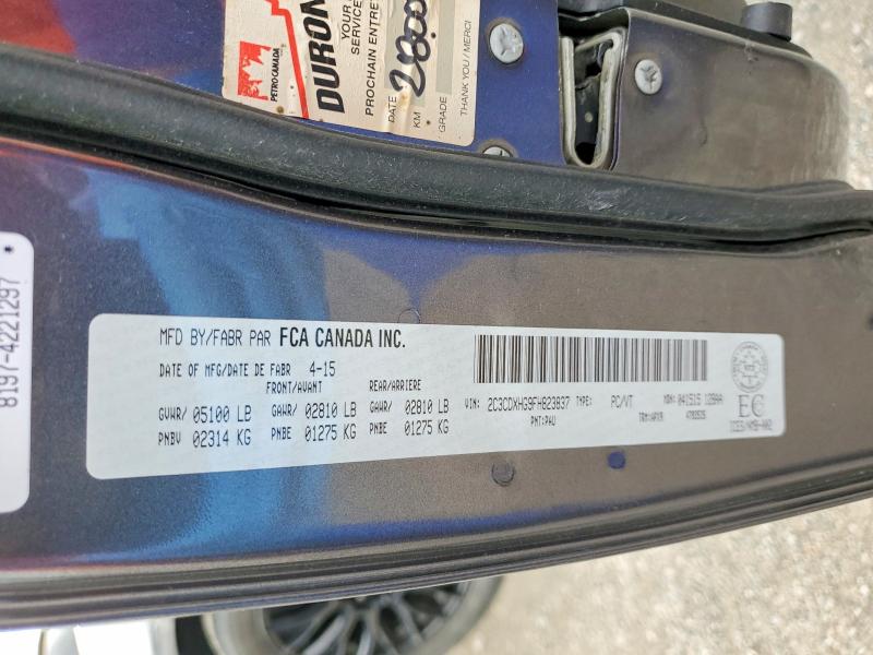 59660476 :رقم المزاد ، 2C3CDXHG9FH823837 vin ، 2015 Dodge Charger مزاد بيع
