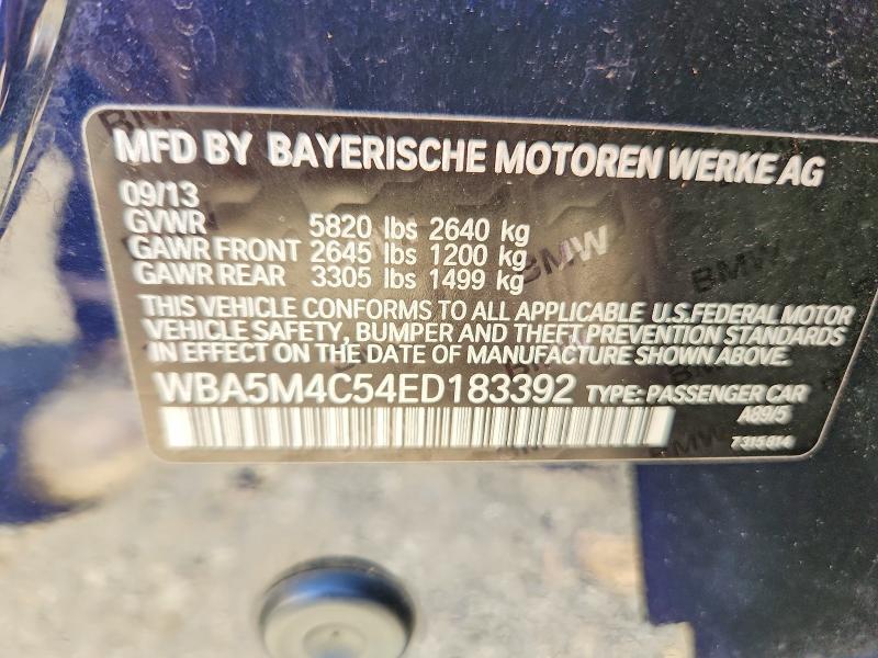 Продаж на аукціоні авто 2014 Bmw 535, vin: WBA5M4C54ED183392, номер лоту: 63481526