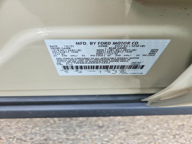 Aukcja sprzedaży 2025 Ford Maverick, vin: 3FTTW8BA4SRB73443, numer aukcji: 61009756