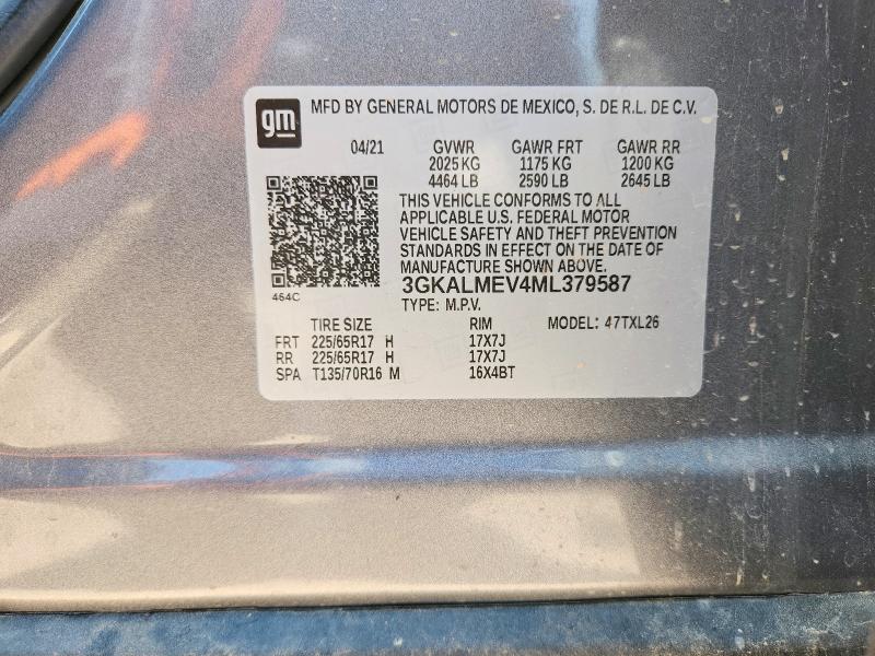 Aukcja sprzedaży 2021 Gmc Terrain, vin: 3GKALMEV4ML379587, numer aukcji: 59887836