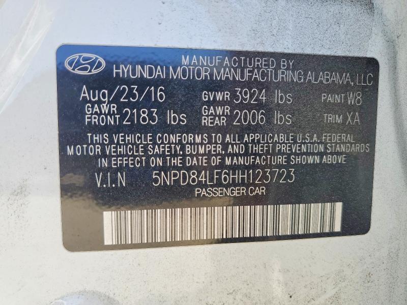 2017 Hyundai Elantra მანქანა იყიდება აუქციონზე, vin: 5NPD84LF6HH123723, აუქციონის ნომერი: 63164056
