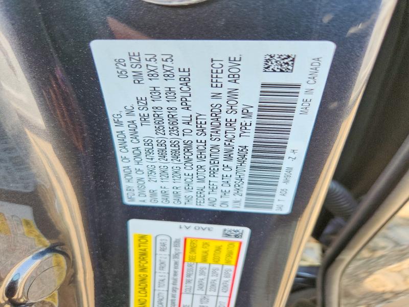 Продажа на аукционе авто 2026 Honda Cr-v, vin: 2HKRS4H70TH494054, номер лота: 62345606