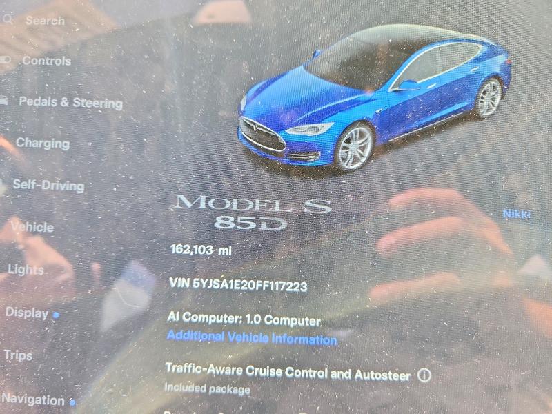Aukcja sprzedaży 2015 Tesla Model S, vin: 5YJSA1E20FF117223, numer aukcji: 60311176