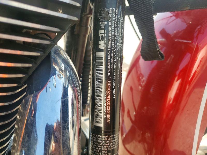 76295175 :رقم المزاد ، 1HD1GZM1XCC301903 vin ، 2012 Harley-davidson Fld مزاد بيع