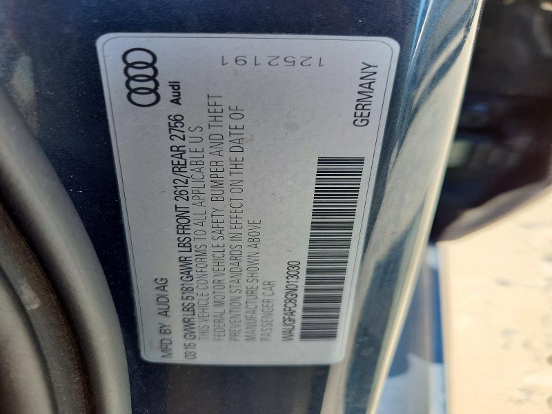 62426736 :رقم المزاد ، WAUGFAFC8GN013030 vin ، 2016 Audi A6 مزاد بيع