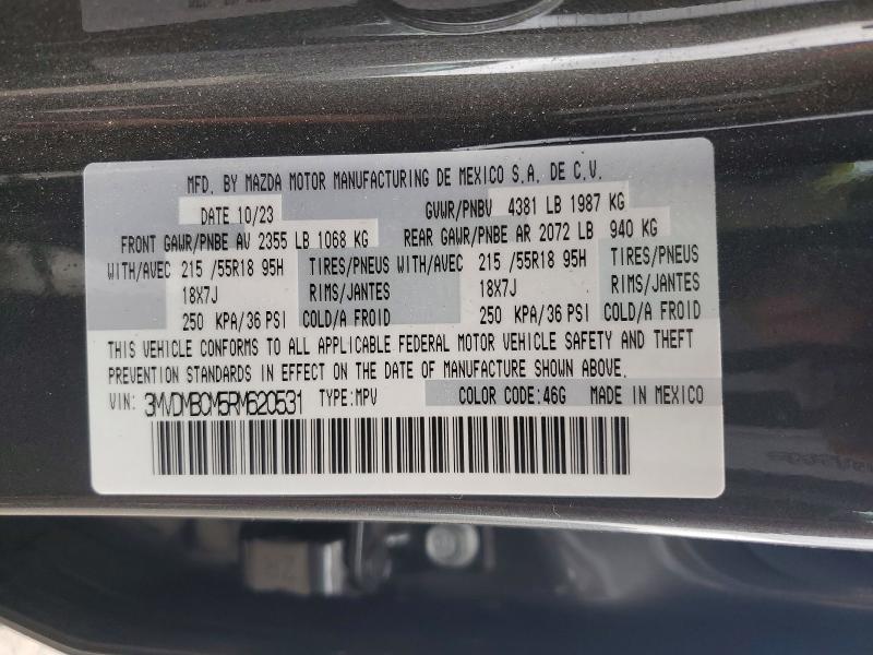 Aukcja sprzedaży 2024 Mazda Cx-30, vin: 3MVDMBCM5RM620531, numer aukcji: 60883586