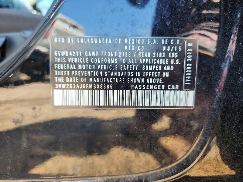 Aukcja sprzedaży 2015 Volkswagen Jetta, vin: 3VW2K7AJ5FM338385, numer aukcji: 60715256