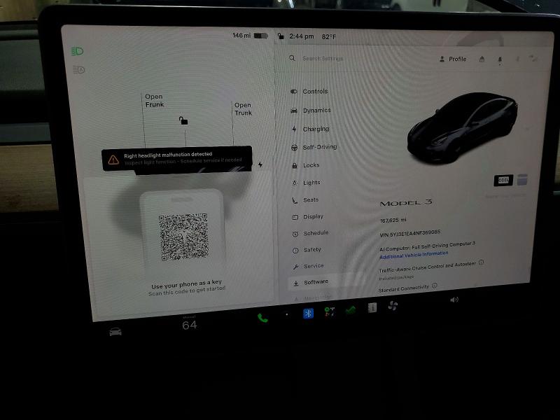 61541806 :رقم المزاد ، 5YJ3E1EA4NF369085 vin ، 2022 Tesla Model 3 مزاد بيع
