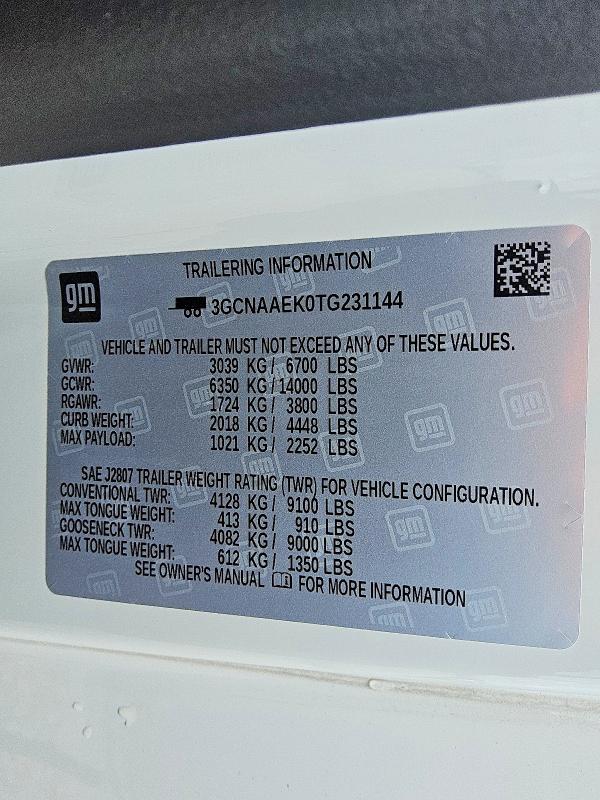 54946206 :رقم المزاد ، 3GCNAAEK0TG231144 vin ، 2026 Chevrolet Silverado مزاد بيع