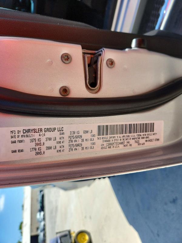 Продажа на аукционе авто 2014 Ram 1500, vin: 1C6RR6MT7ES340057, номер лота: 62847146