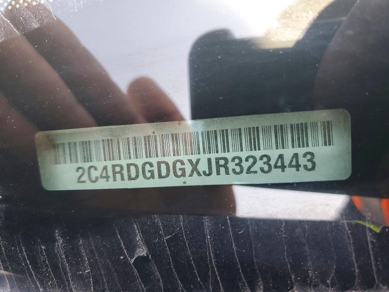 60028436 :رقم المزاد ، 2C4RDGDGXJR323443 vin ، 2018 Dodge Grand Caravan مزاد بيع