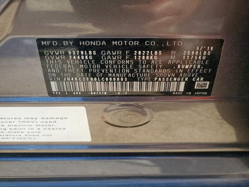 2020 Acura Rlx მანქანა იყიდება აუქციონზე, vin: JH4KC2F90LC000003, აუქციონის ნომერი: 59995956