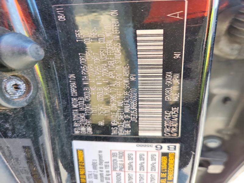 2011 Toyota 4runner მანქანა იყიდება აუქციონზე, vin: JTEZU5JR6B5030210, აუქციონის ნომერი: 85768865
