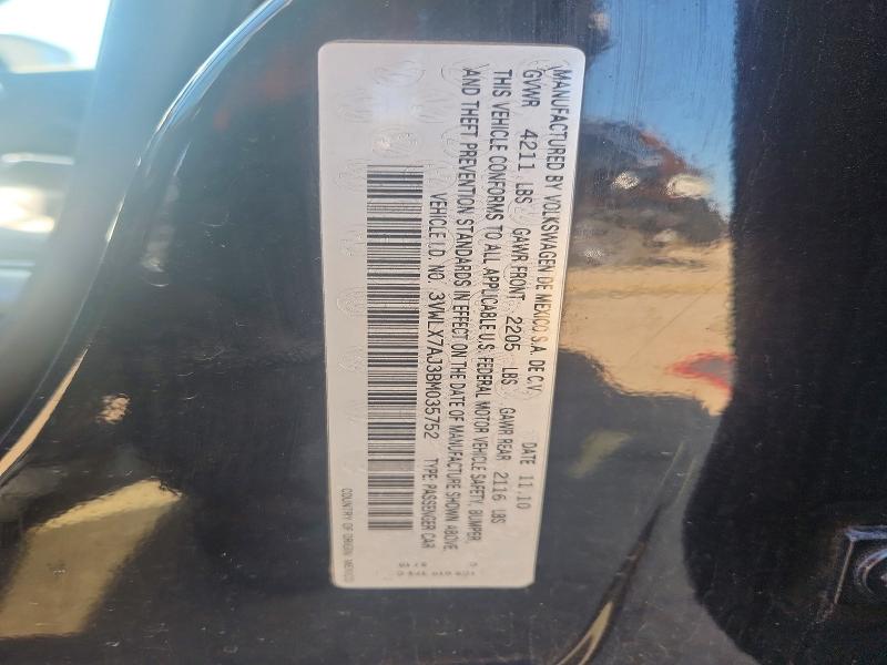 60877146 :رقم المزاد ، 3VWLX7AJ3BM035752 vin ، 2011 Volkswagen Jetta مزاد بيع