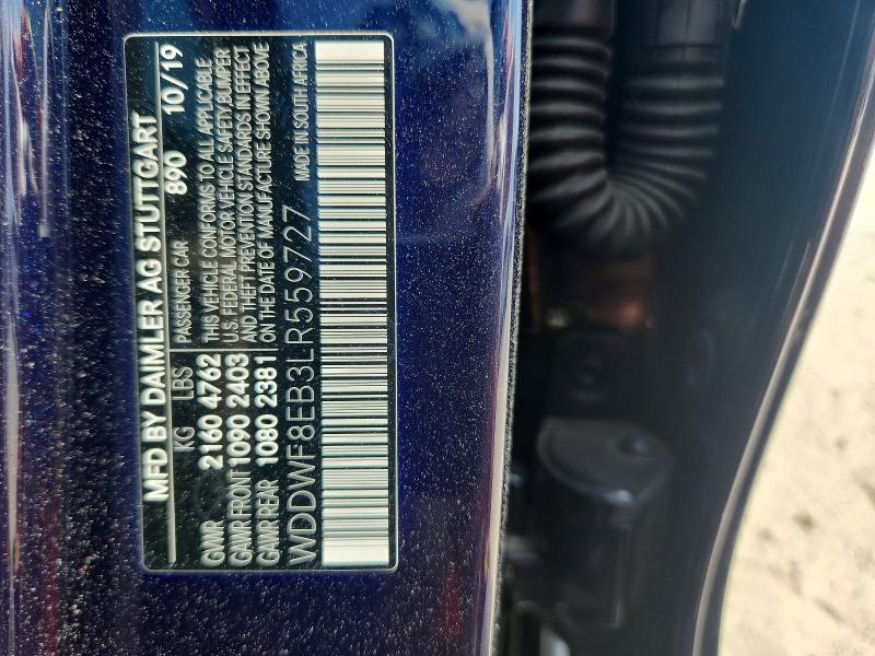 Продажа на аукционе авто 2020 Mercedes-benz C, vin: WDDWF8EB3LR559727, номер лота: 60996136