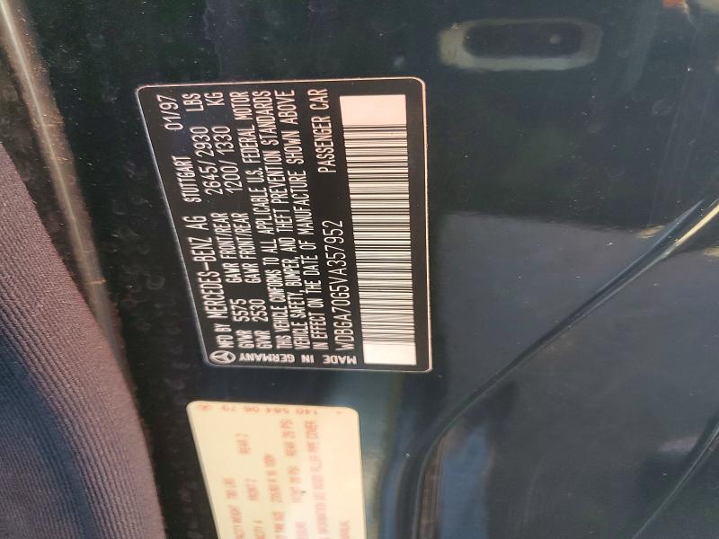 Продаж на аукціоні авто 1997 Mercedes-benz S, vin: WDBGA70G5VA357952, номер лоту: 60510896