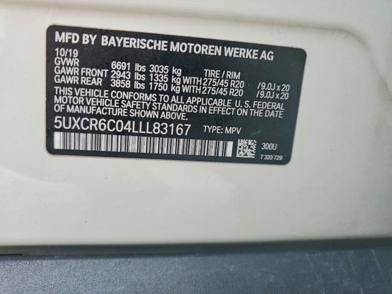 Aukcja sprzedaży 2020 Bmw X5, vin: 5UXCR6C04LLL83167, numer aukcji: 62642256