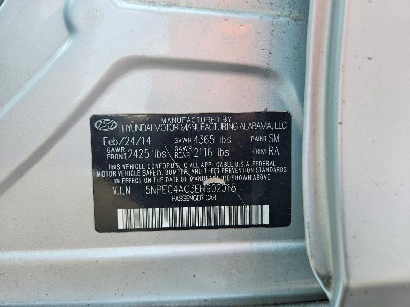 63025366 :رقم المزاد ، 5NPEC4AC3EH902018 vin ، 2014 Hyundai Sonata مزاد بيع
