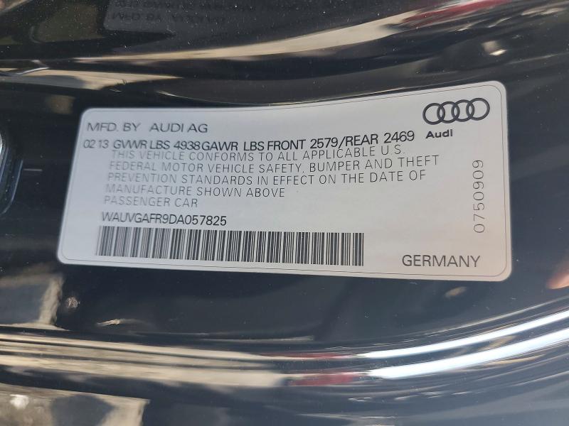59133416 :رقم المزاد ، WAUVGAFR9DA057825 vin ، 2013 Audi S5 مزاد بيع