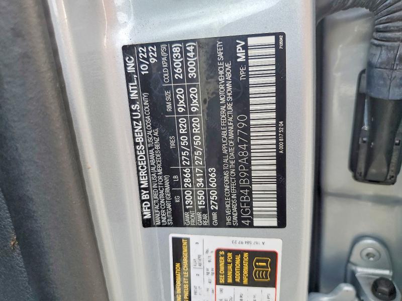 61245156 :رقم المزاد ، 4JGFB4JB9PA847790 vin ، 2023 Mercedes-benz Gle مزاد بيع