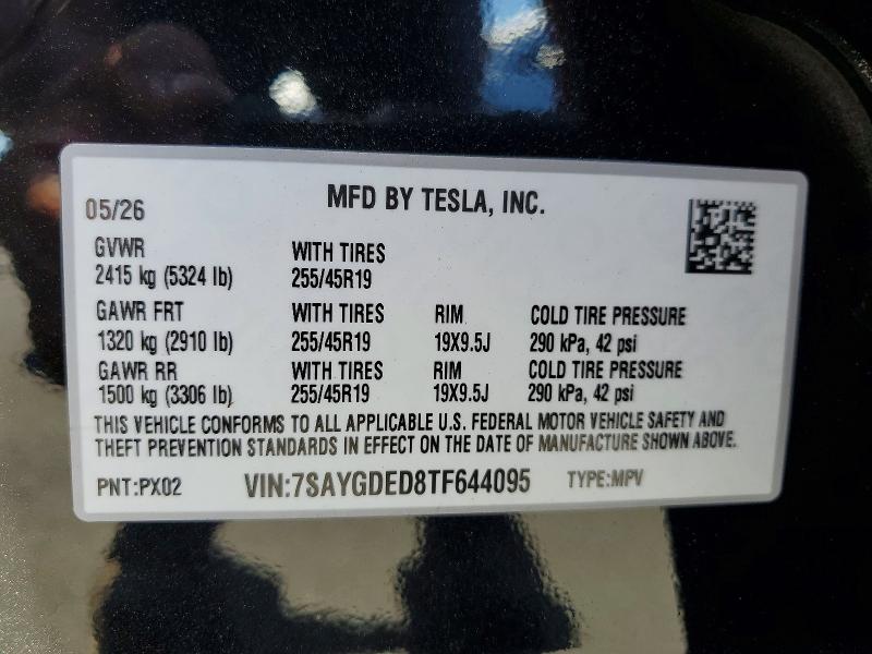 Aukcja sprzedaży 2026 Tesla Model Y, vin: 7SAYGDED8TF644095, numer aukcji: 63495766