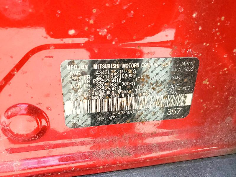 60015356 :رقم المزاد ، JA4AP3AUXKU024606 vin ، 2019 Mitsubishi Outlander Sport مزاد بيع