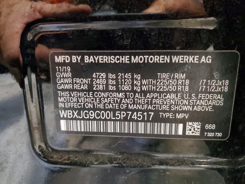 Продаж на аукціоні авто 2020 Bmw X1, vin: WBXJG9C00L5P74517, номер лоту: 59601756