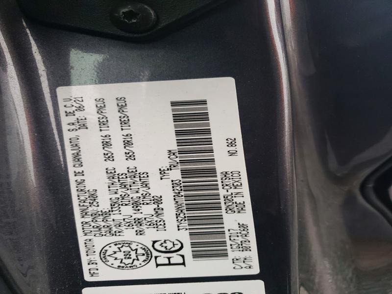 62641466 :رقم المزاد ، 3TYSZ5ANXMT042303 vin ، 2021 Toyota Tacoma مزاد بيع