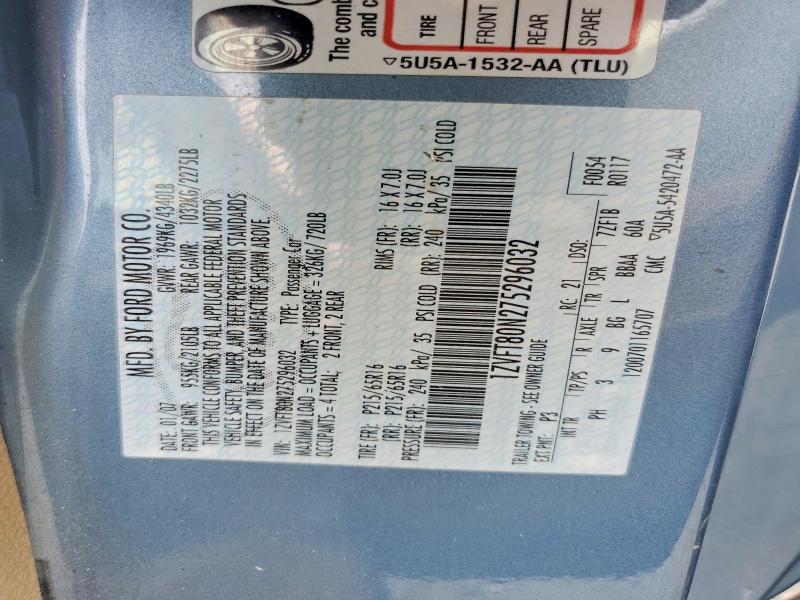 62035546 :رقم المزاد ، 1ZVFT80N275296032 vin ، 2007 Ford Mustang مزاد بيع