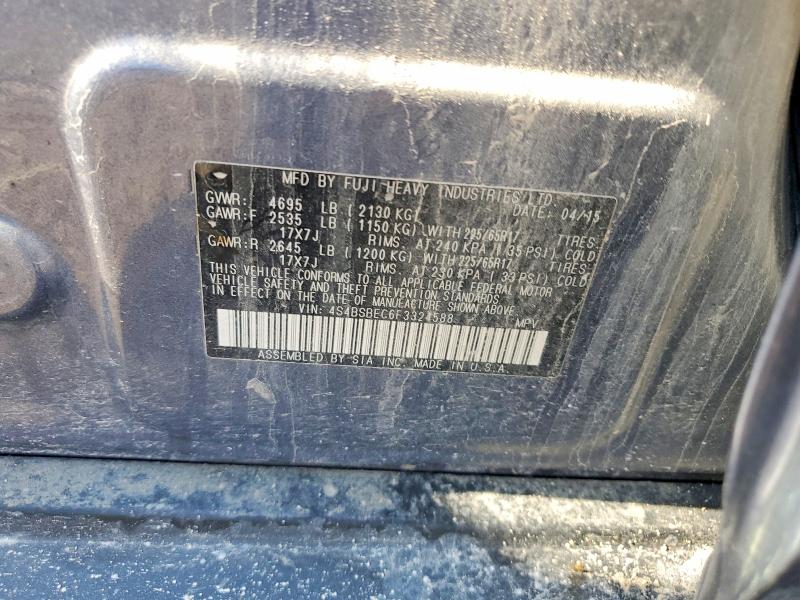 Продажа на аукционе авто 2015 Subaru Outback, vin: 4S4BSBEC6F3324588, номер лота: 60655126