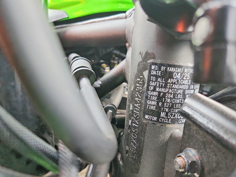 2025 Kawasaki Zx400 მანქანა იყიდება აუქციონზე, vin: ML5ZXCS1XSDA42355, აუქციონის ნომერი: 61424416