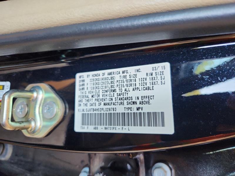 2015 Acura Rdx მანქანა იყიდება აუქციონზე, vin: 5J8TB4H52FL028793, აუქციონის ნომერი: 63349866