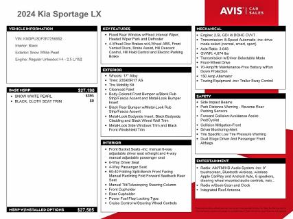 61189516 :رقم المزاد ، KNDPU3DF3R7256852 vin ، 2024 Kia Sportage مزاد بيع