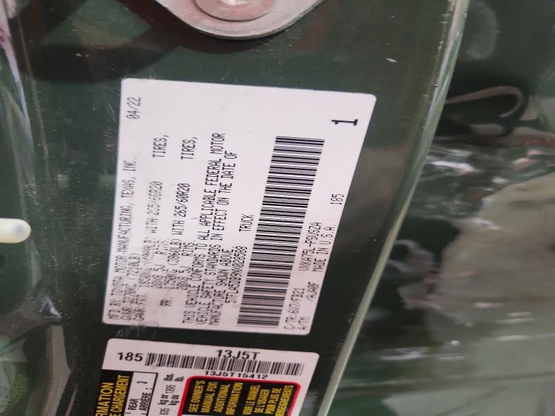 2022 Toyota Tundra მანქანა იყიდება აუქციონზე, vin: 5TFLA5DB9NX028588, აუქციონის ნომერი: 61903836