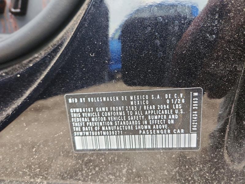 Продажа на аукционе авто 2026 Volkswagen Jetta, vin: 3VW7W7BU9TM039271, номер лота: 60260936