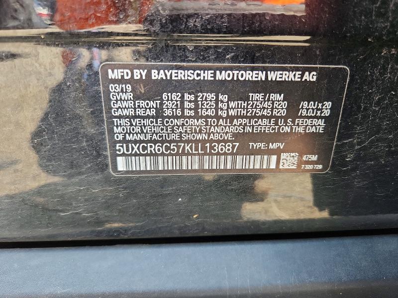 Aukcja sprzedaży 2019 Bmw X5, vin: 5UXCR6C57KLL13687, numer aukcji: 61675166