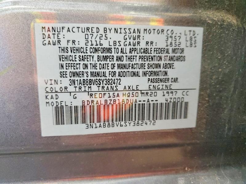 Aukcja sprzedaży 2025 Nissan Sentra, vin: 3N1AB8BV6SY382472, numer aukcji: 62577936