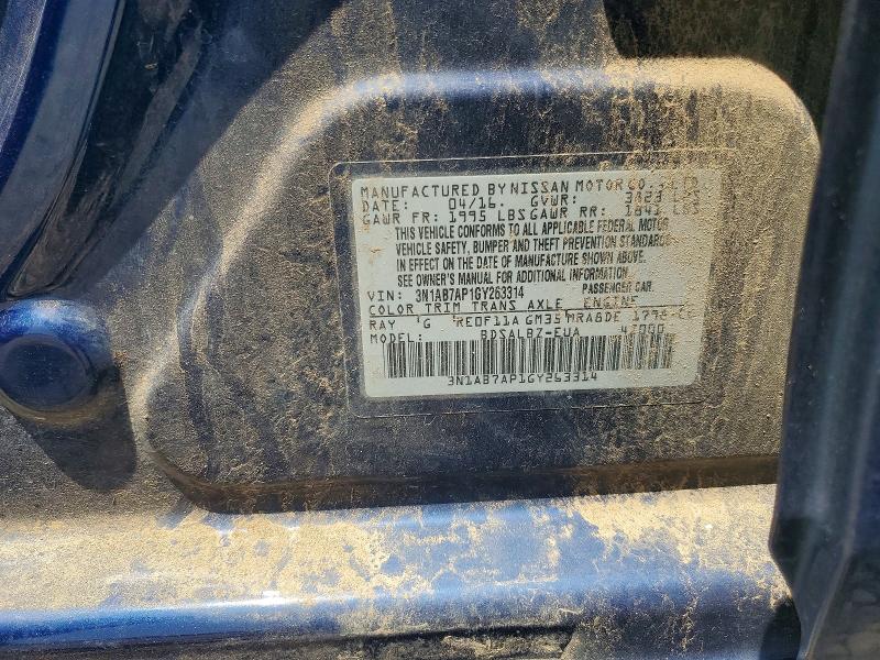 59373766 :رقم المزاد ، 3N1AB7AP1GY263314 vin ، 2016 Nissan Sentra مزاد بيع
