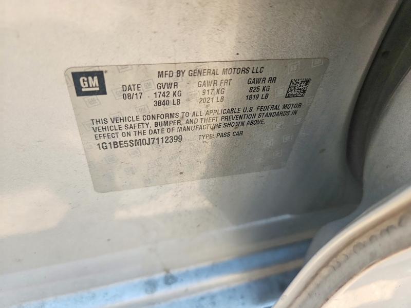 Продаж на аукціоні авто 2018 Chevrolet Cruze, vin: 1G1BE5SM0J7112399, номер лоту: 60584226