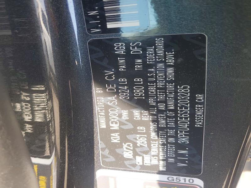 60759856 :رقم المزاد ، 3KPFU4DE6SE203285 vin ، 2025 Kia K4 مزاد بيع