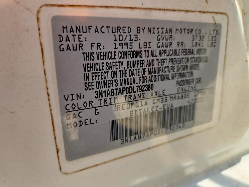 Aukcja sprzedaży 2013 Nissan Sentra, vin: 3N1AB7AP0DL792360, numer aukcji: 62981876