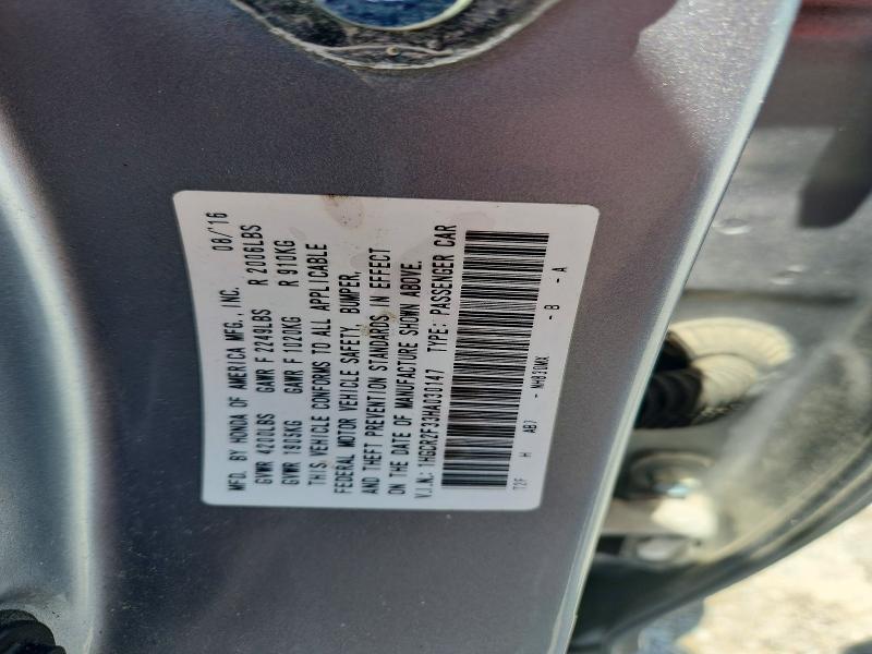 Aukcja sprzedaży 2017 Honda Accord, vin: 1HGCR2F33HA030147, numer aukcji: 59394776