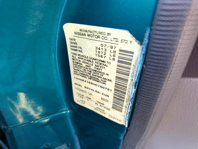 Продажа на аукционе авто 1997 Nissan Sentra, vin: 1N4AB41D8VC790781, номер лота: 73342405