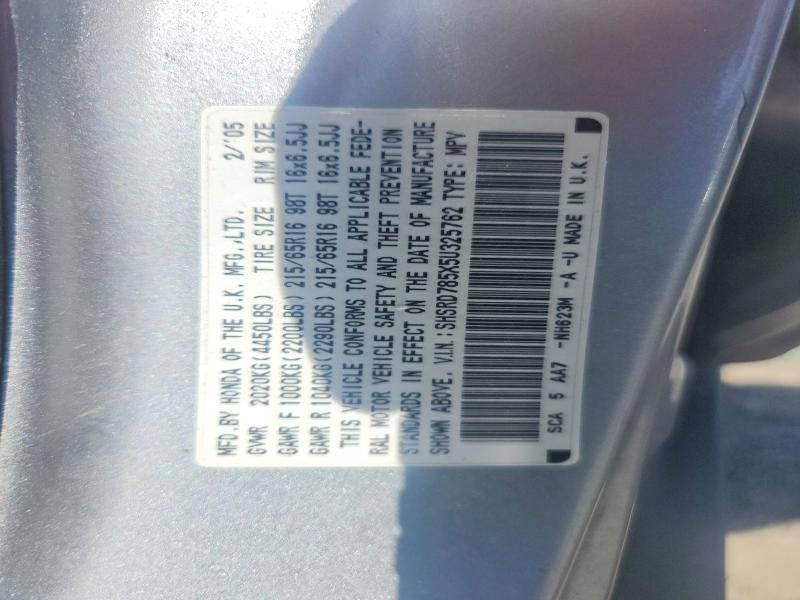 Aukcja sprzedaży 2005 Honda Cr-v, vin: SHSRD785X5U325762, numer aukcji: 59541756