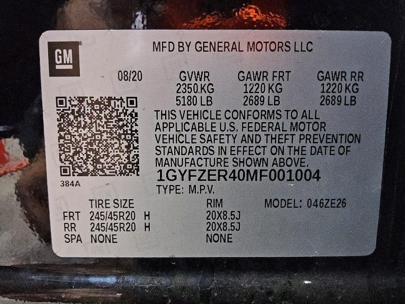 Aukcja sprzedaży 2021 Cadillac Xt4, vin: 1GYFZER40MF001004, numer aukcji: 60513246