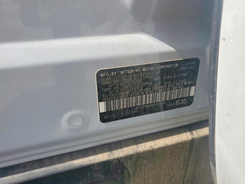61156746 :رقم المزاد ، JA4J4UA8XNZ005496 vin ، 2022 Mitsubishi Outlander مزاد بيع